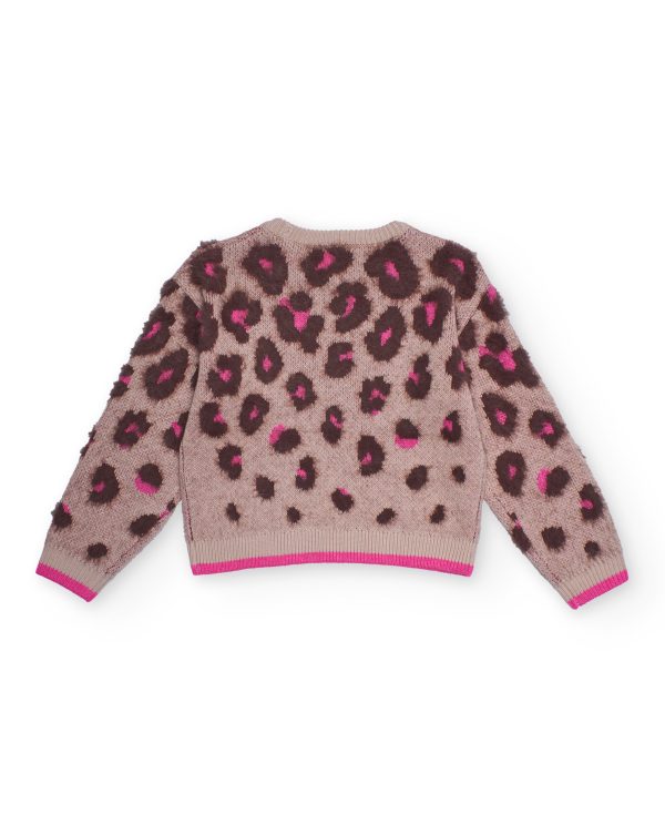 Πλεκτό animal print πουλόβερ Nath