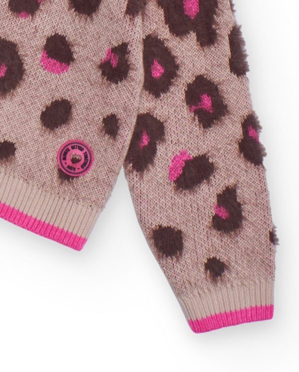 Πλεκτό animal print πουλόβερ Nath