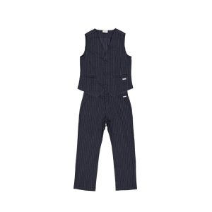 Σετ ριγέ παντελόνι και γιλέκο μπλε Trybeyond